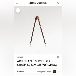Authentic Louis Vuitton crossbody strap- excellent condition